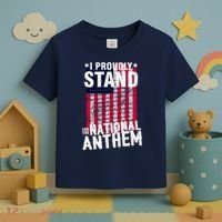 I Proudly Stand For The National Anthem Pledge Toddler T-Shirt thumb 3