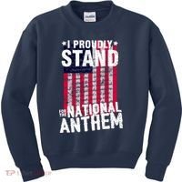 I Proudly Stand For The National Anthem Pledge Kids Sweatshirt thumb 0