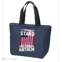 I Proudly Stand For The National Anthem Pledge Tote Bag thumb 3