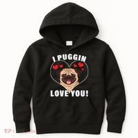 I Puggin Love You Kids Hoodie thumb 0