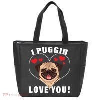 I Puggin Love You Tote Bag thumb 0