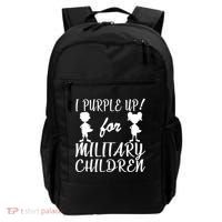 I Purple Up For Military Children Month Backpack thumb 0