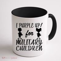 I Purple Up For Military Children Month Coffee Mug thumb 1