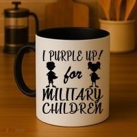 I Purple Up For Military Children Month Coffee Mug thumb 4