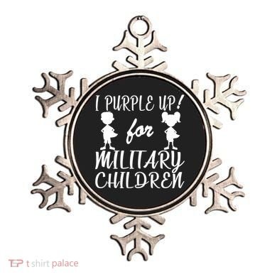 I Purple Up For Military Children Month Ornament