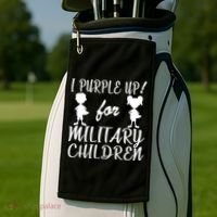 I Purple Up For Military Children Month Golf Towel thumb 2