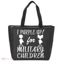 I Purple Up For Military Children Month Tote Bag thumb 0
