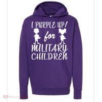 I Purple Up For Military Children Month Hoodie thumb 0