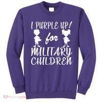 I Purple Up For Military Children Month Sweatshirt thumb 0