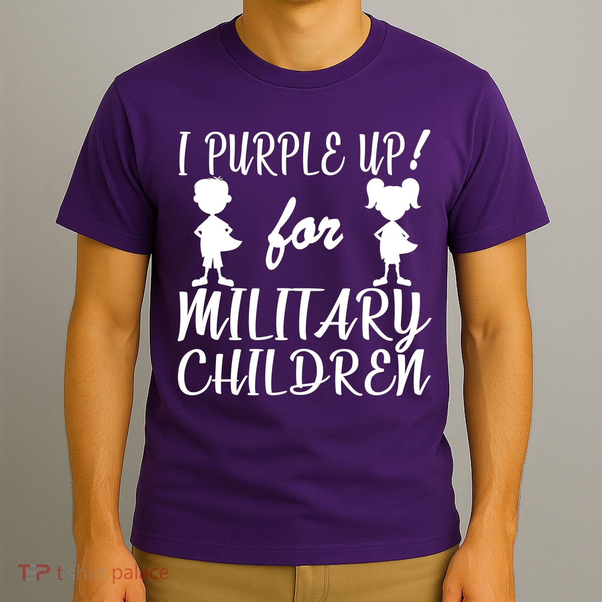 I Purple Up For Military Children Month T-Shirt