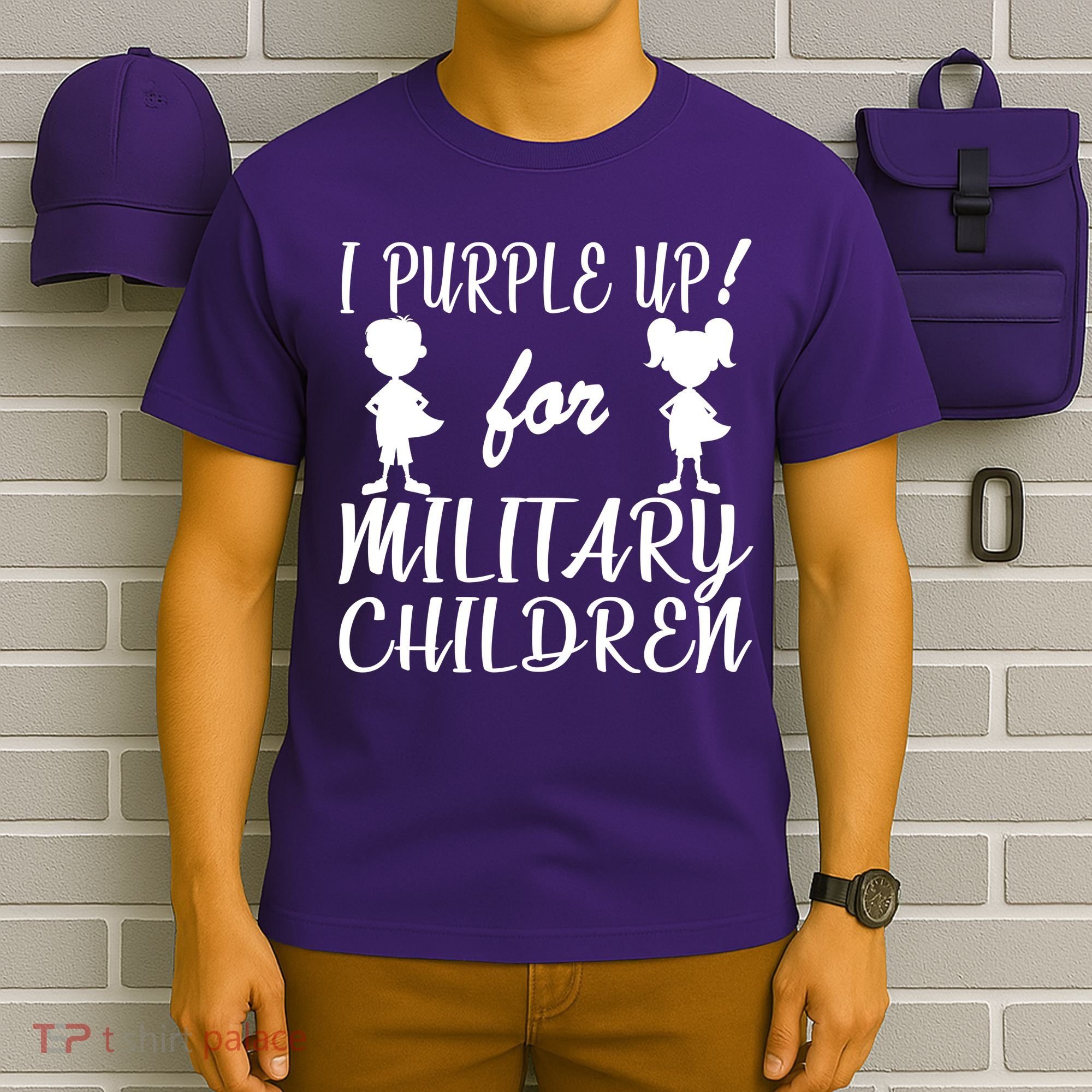 I Purple Up For Military Children Month T-Shirt