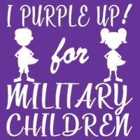 I Purple Up For Military Children Month Button thumb 1