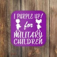 I Purple Up For Military Children Month Coaster thumb 0