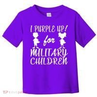 I Purple Up For Military Children Month Toddler T-Shirt thumb 0