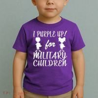 I Purple Up For Military Children Month Toddler T-Shirt thumb 2