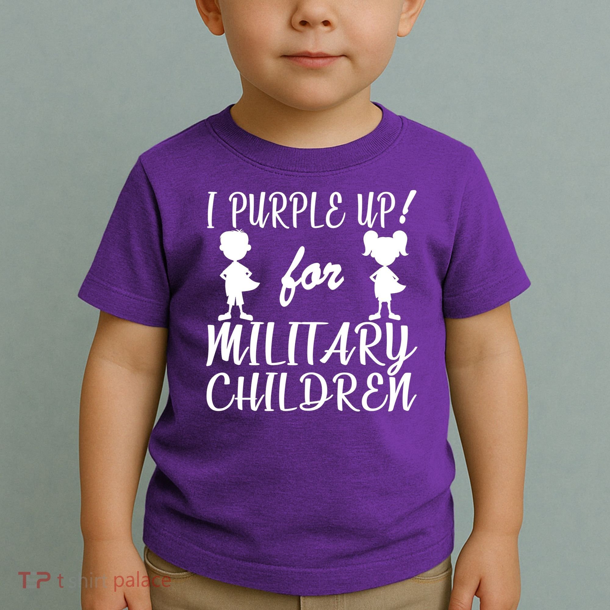 I Purple Up For Military Children Month Toddler T-Shirt