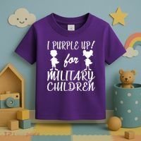 I Purple Up For Military Children Month Toddler T-Shirt thumb 3