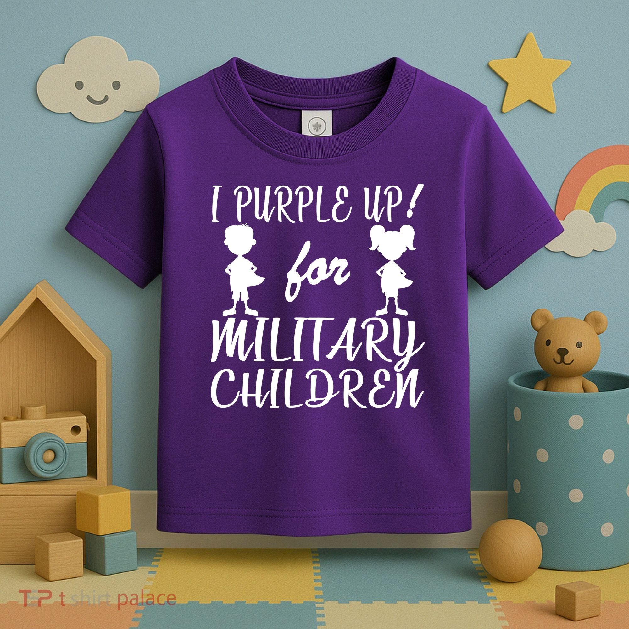 I Purple Up For Military Children Month Toddler T-Shirt
