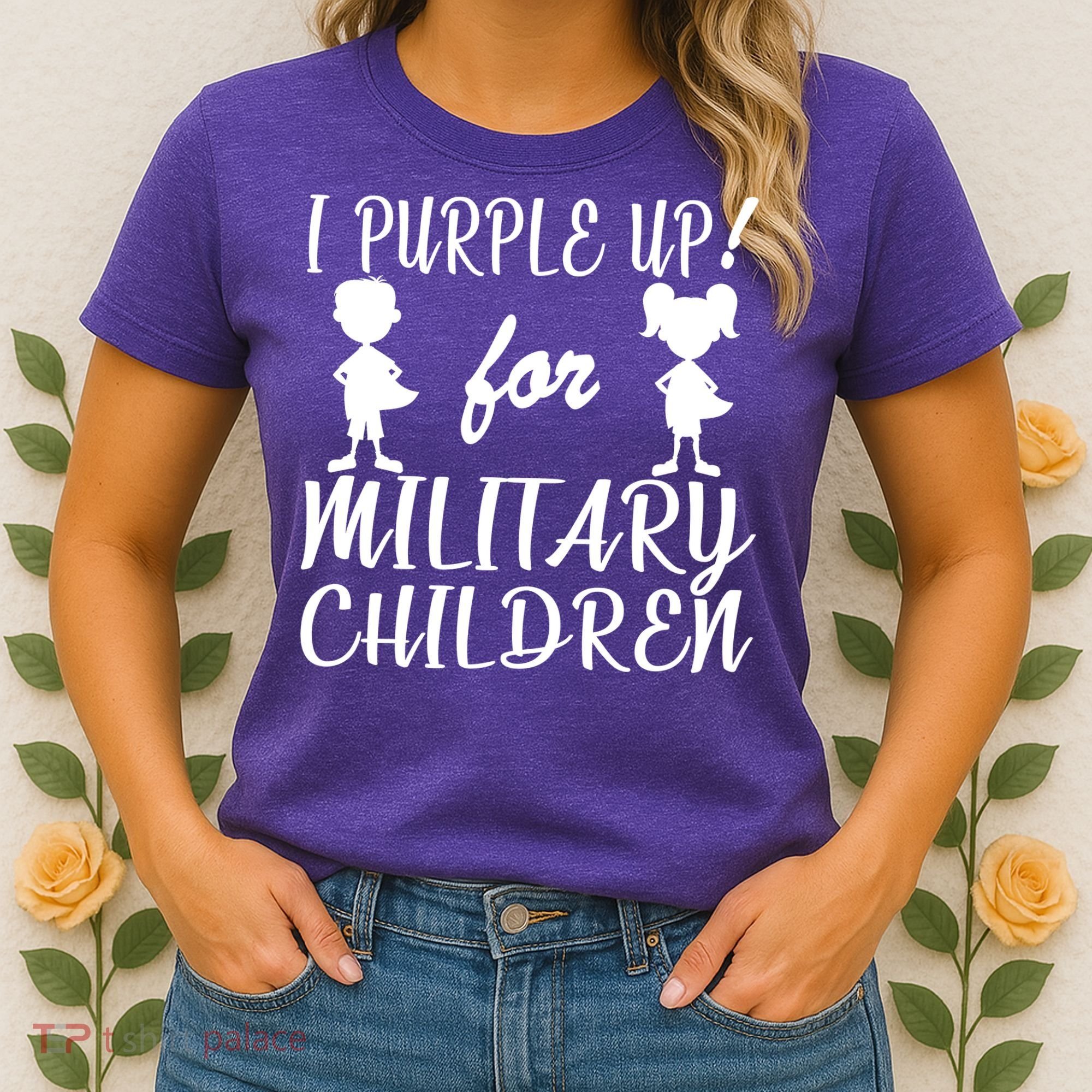 I Purple Up For Military Children Month Women's T-Shirt