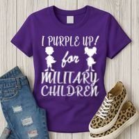 I Purple Up For Military Children Month Women's T-Shirt thumb 3