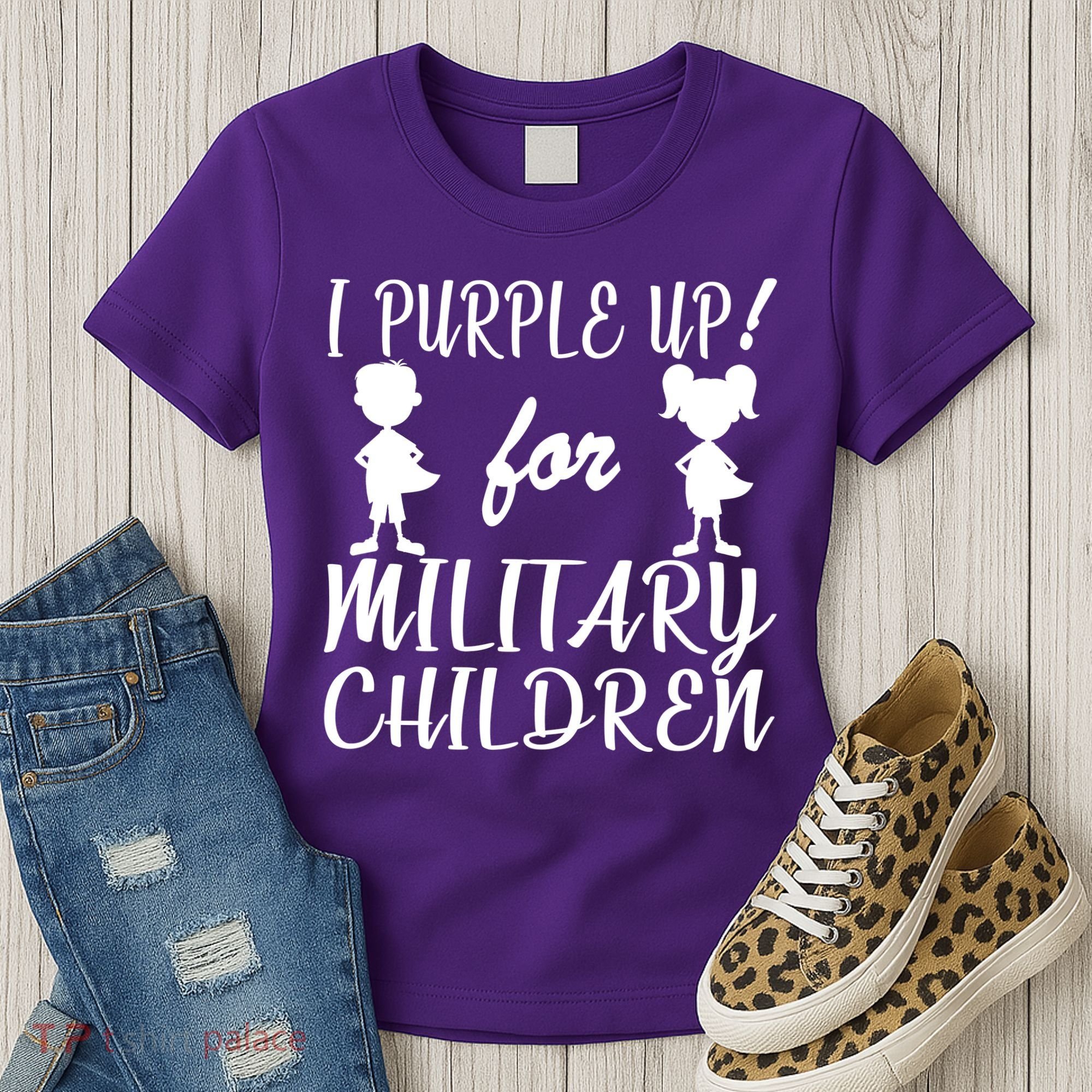 I Purple Up For Military Children Month Women's T-Shirt