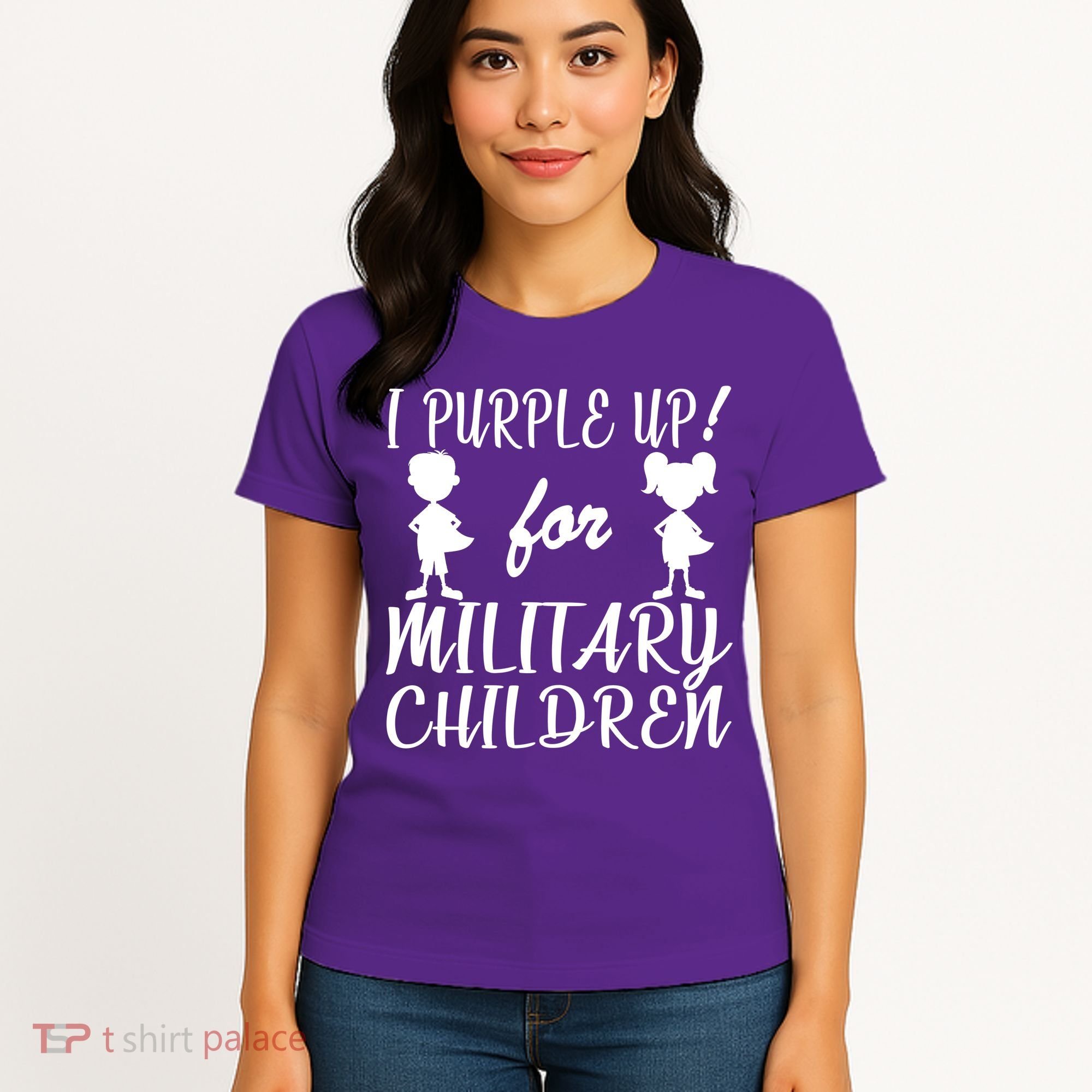 I Purple Up For Military Children Month Women's T-Shirt