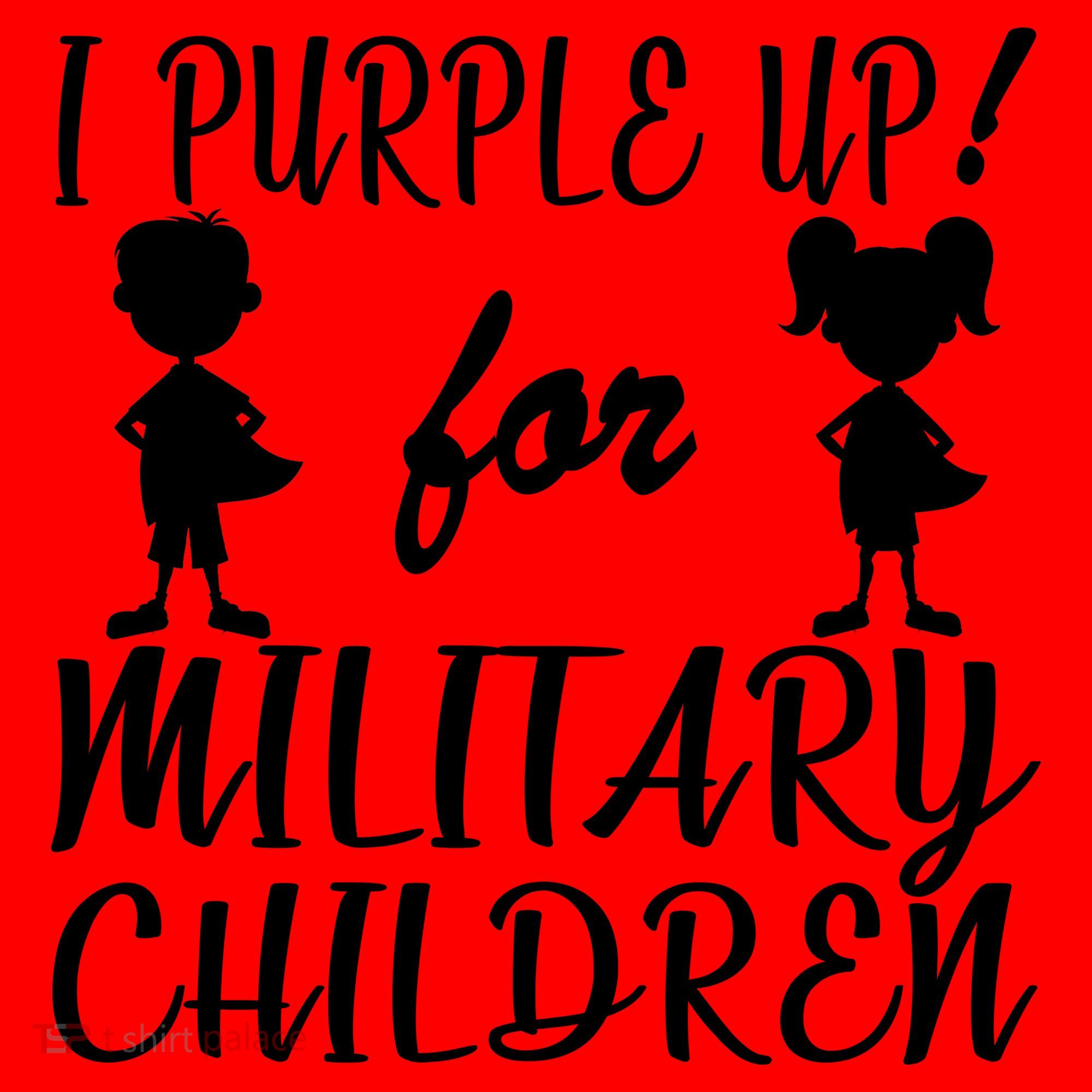 I Purple Up For Military Children Month Santa Hat