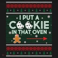 I Put A Cookie In That Oven Ugly Christmas Sweater Hoodie thumb 2