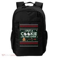 I Put A Cookie In That Oven Ugly Christmas Sweater Backpack thumb 0