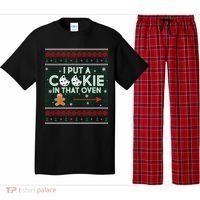 I Put A Cookie In That Oven Ugly Christmas Sweater Pajama Set thumb 0