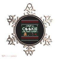I Put A Cookie In That Oven Ugly Christmas Sweater Ornament thumb 0