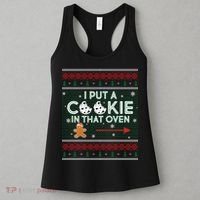 I Put A Cookie In That Oven Ugly Christmas Sweater Women's Tank Top thumb 3
