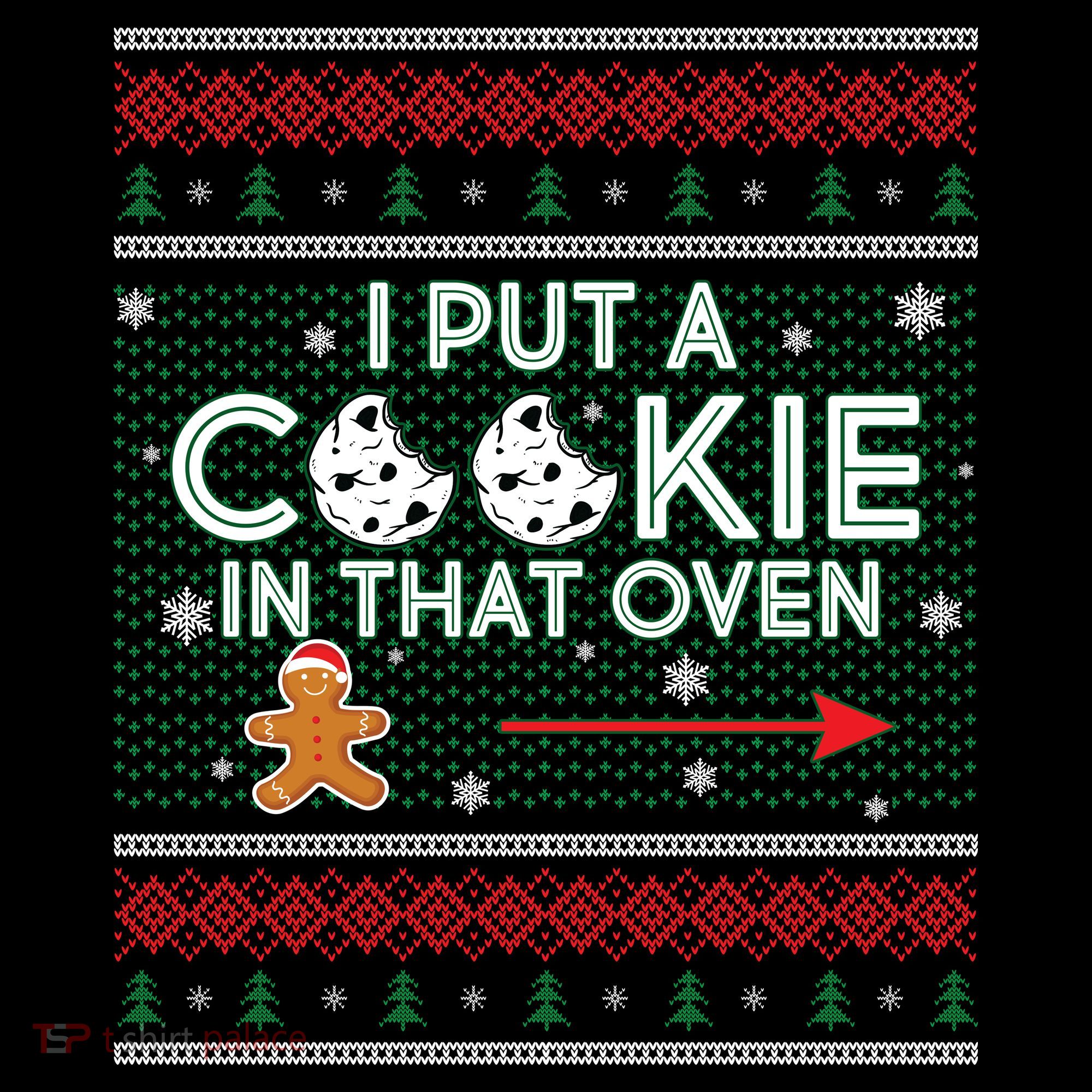 I Put A Cookie In That Oven Ugly Christmas Sweater Women's Tank Top