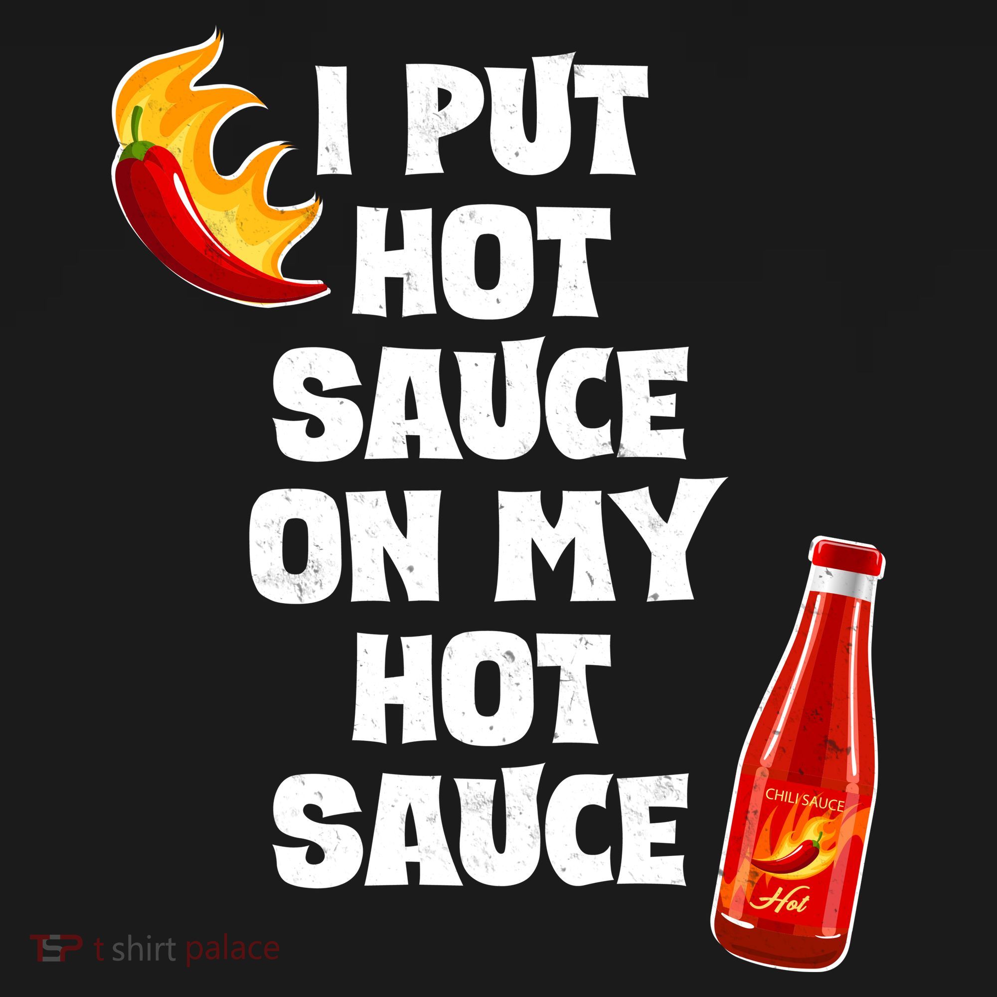 I Put Hot Sauce On My Hot Sauce Women's Tri-Blend 3/4-Sleeve Raglan Shirt
