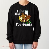 I Put Out For Santa Cookies and Milk Women's Sweatshirt thumb 0
