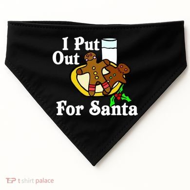 I Put Out For Santa Cookies and Milk USA-Made Doggie Bandana