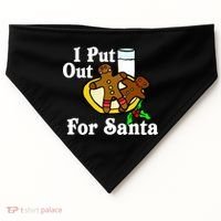 I Put Out For Santa Cookies and Milk USA-Made Doggie Bandana thumb 0