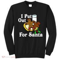 I Put Out For Santa Cookies and Milk Sweatshirt thumb 0