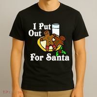 I Put Out For Santa Cookies and Milk T-Shirt thumb 3