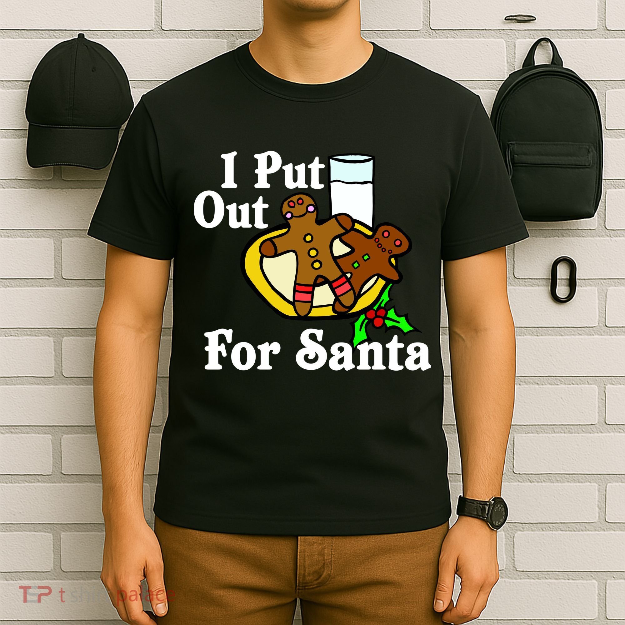 I Put Out For Santa Cookies and Milk T-Shirt