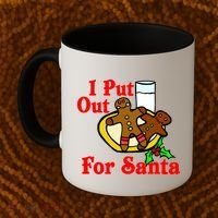 I Put Out For Santa Cookies and Milk Coffee Mug thumb 2