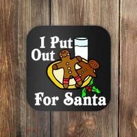 I Put Out For Santa Cookies and Milk Coaster thumb 0
