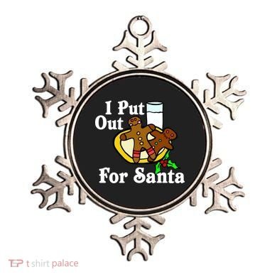 I Put Out For Santa Cookies and Milk Ornament