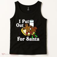 I Put Out For Santa Cookies and Milk Tank Top thumb 2