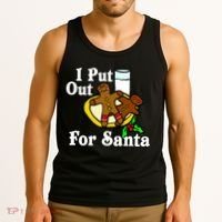 I Put Out For Santa Cookies and Milk Tank Top thumb 3