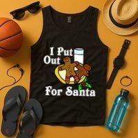 I Put Out For Santa Cookies and Milk Tank Top thumb 4