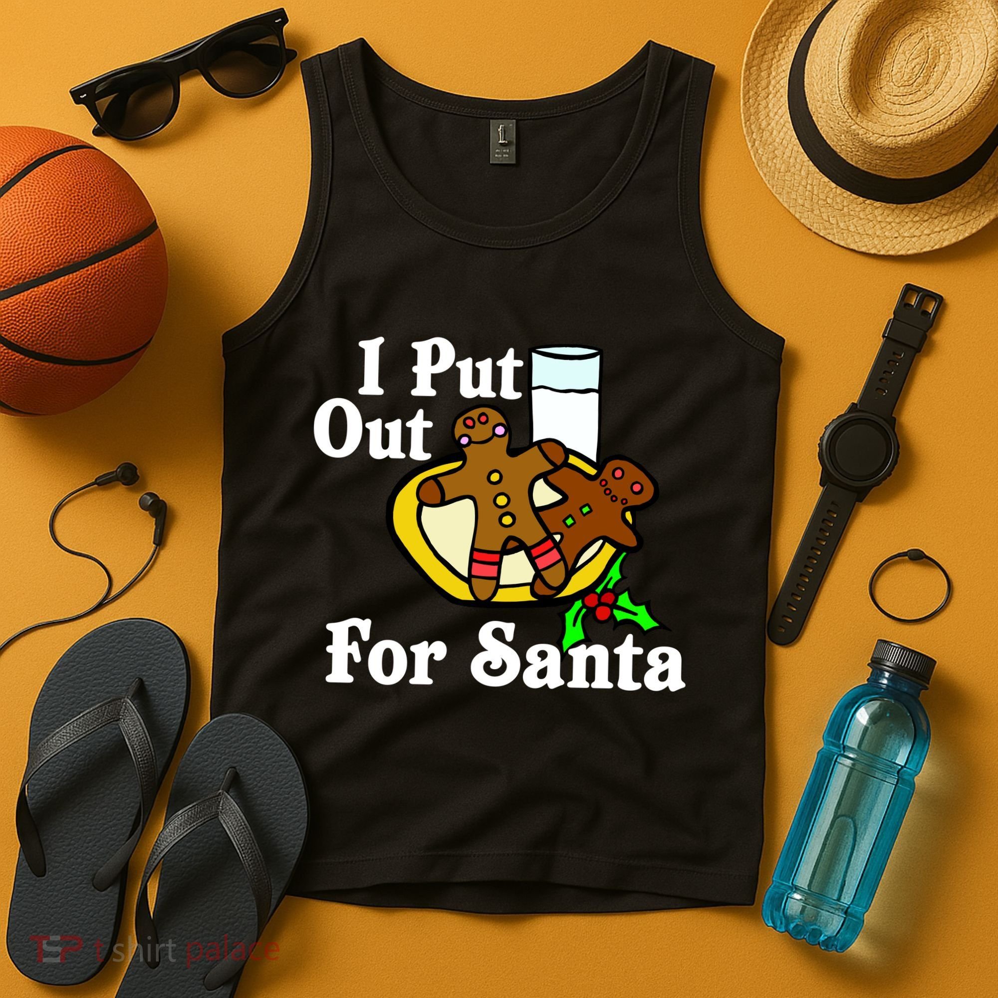 I Put Out For Santa Cookies and Milk Tank Top