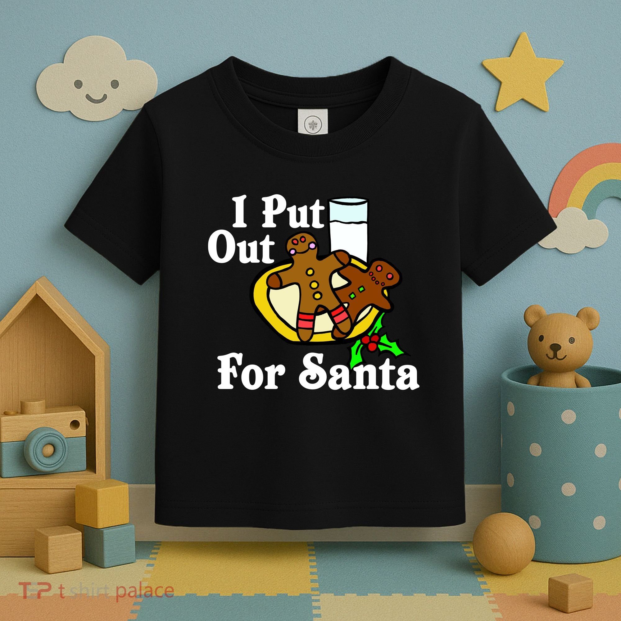 I Put Out For Santa Cookies and Milk Toddler T-Shirt