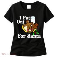 I Put Out For Santa Cookies and Milk Women's T-Shirt thumb 0