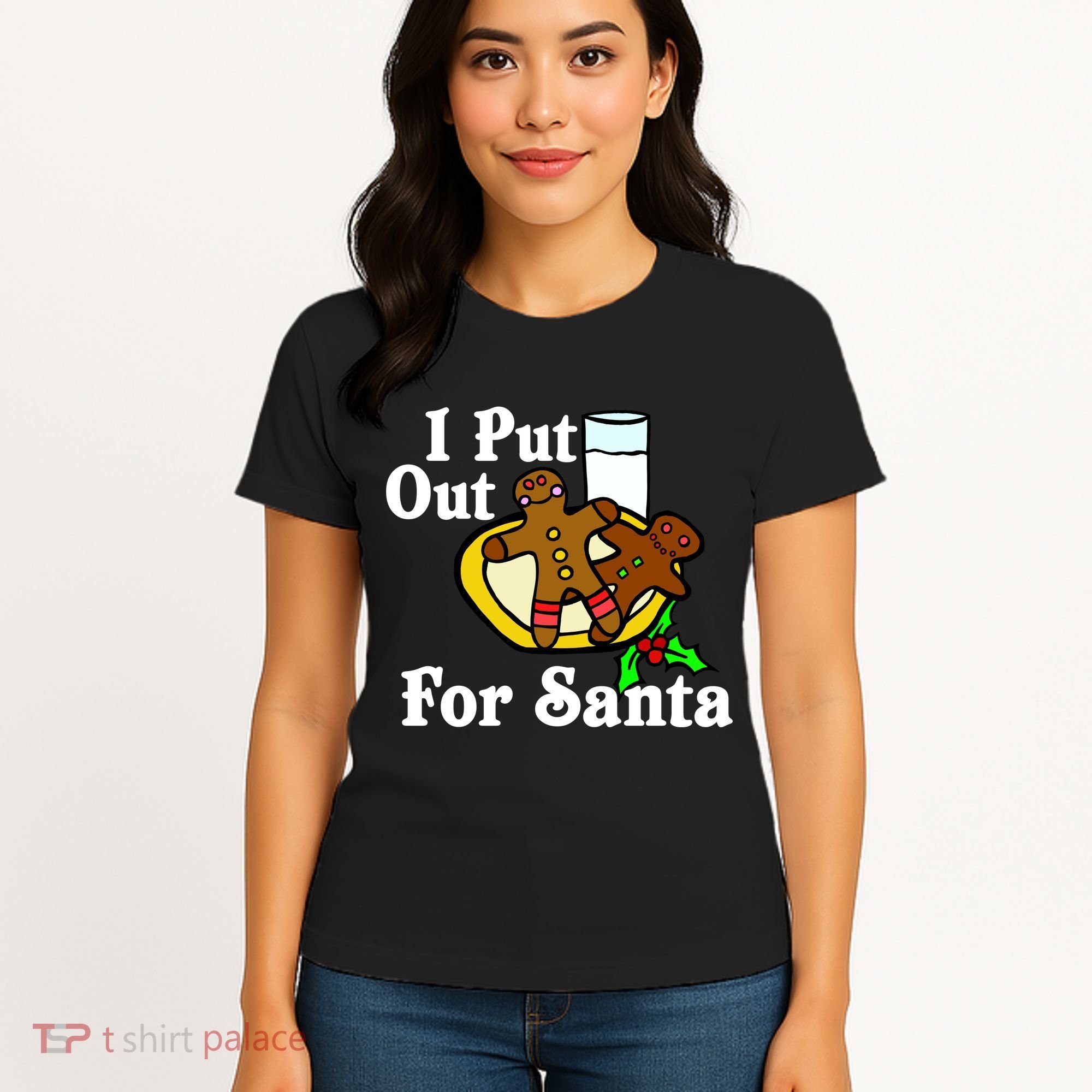 I Put Out For Santa Cookies and Milk Women's T-Shirt
